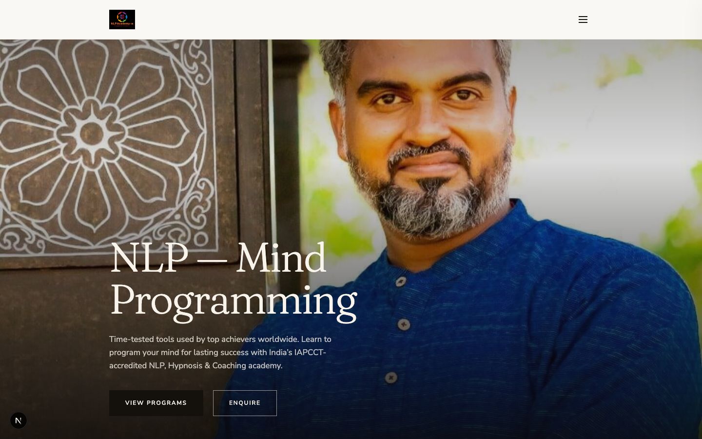 A live NLP trainer website generated by NishchalaERP